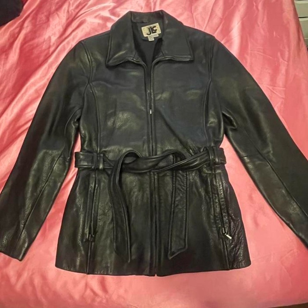 Vintage JLC Belted Leather Jacket